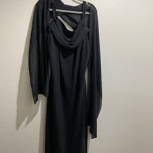 Onyx Nite Black Dress & Shoulder Cover